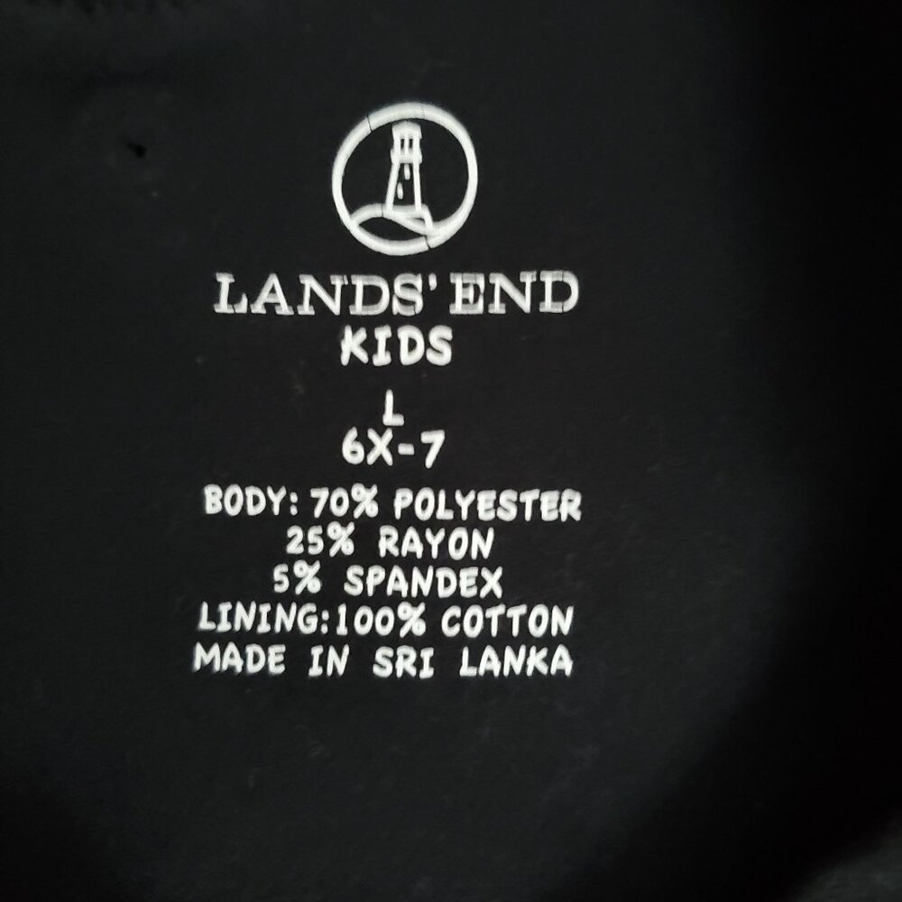 Land's End Kids Girls Black Sleeveless Sequin T-Shirt Jumper Dress Size 6X-7 - Picture 6 of 13
